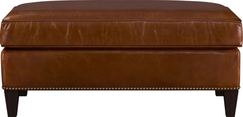 Barrington Leather Ottoman and a Half