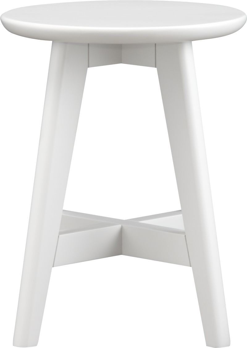 White 18" Barstool