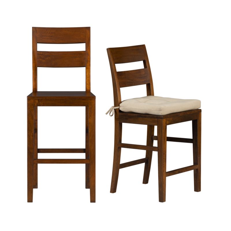 Basque Honey Barstools and Cushion