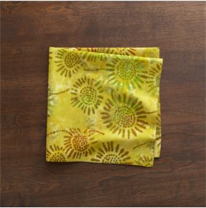 Batik Napkins on Batik Green Napkin