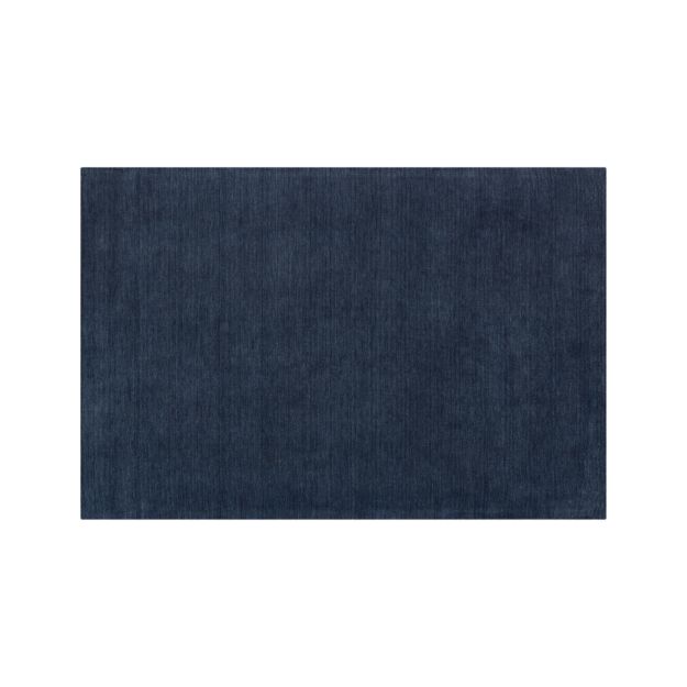 Baxter Indigo Wool Rug 10'x14' + Reviews Crate and Barrel