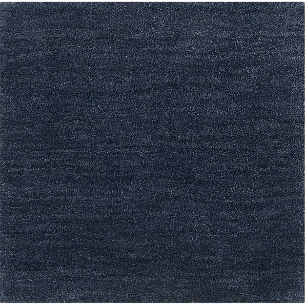 Baxter Indigo Blue Wool 12" sq. Rug Swatch Crate and Barrel