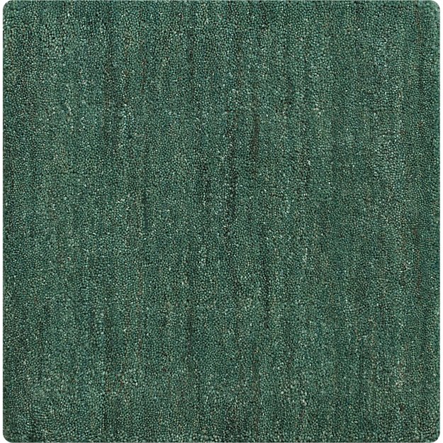 Baxter Jade Green Wool 12" sq. Rug Swatch Crate and Barrel