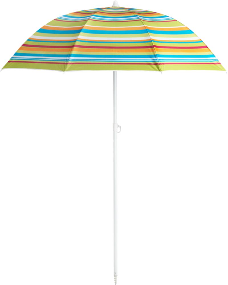 Beach Stripe Tilt Umbrella. 44"dia.x60"H
