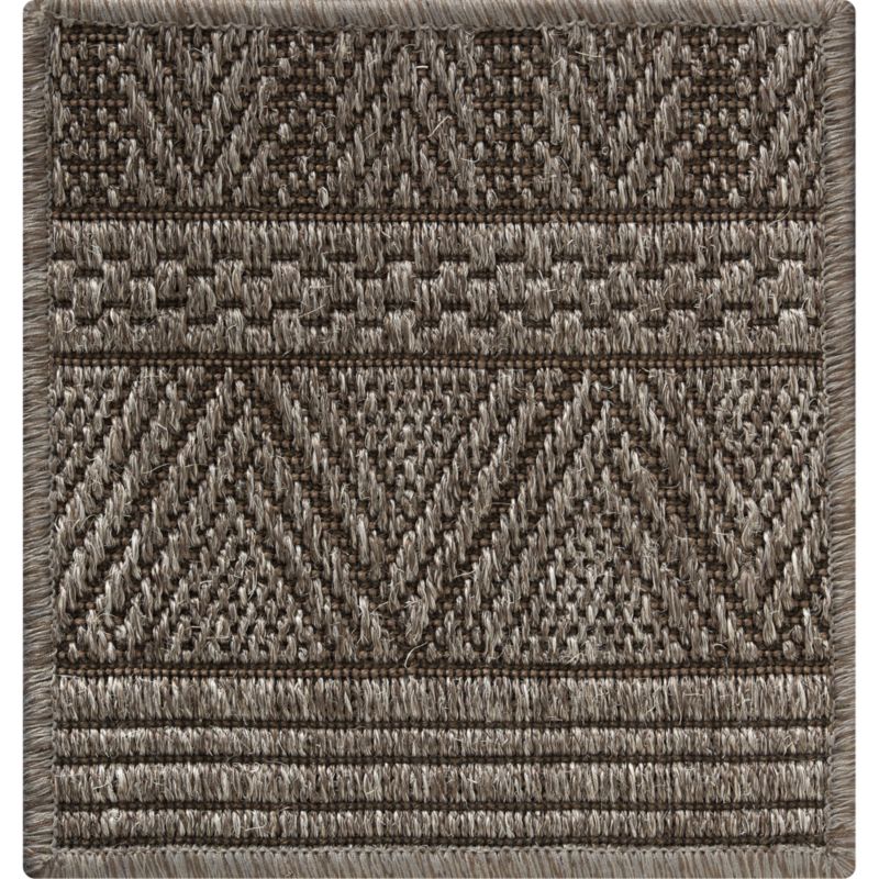 Belize Graphite Rug Swatch. 12" sq.