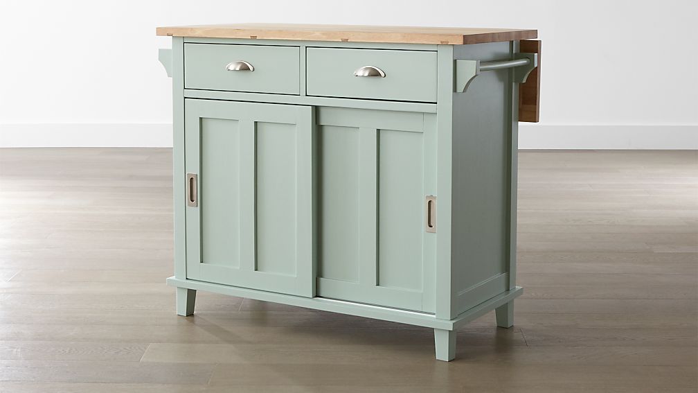 Belmont Mint Kitchen Island + Reviews | Crate and Barrel
