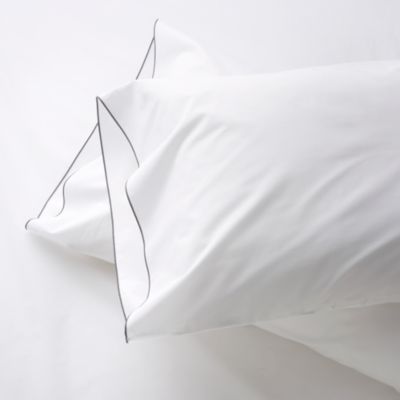 Set of 2 Belo Grey Standard Pillowcases