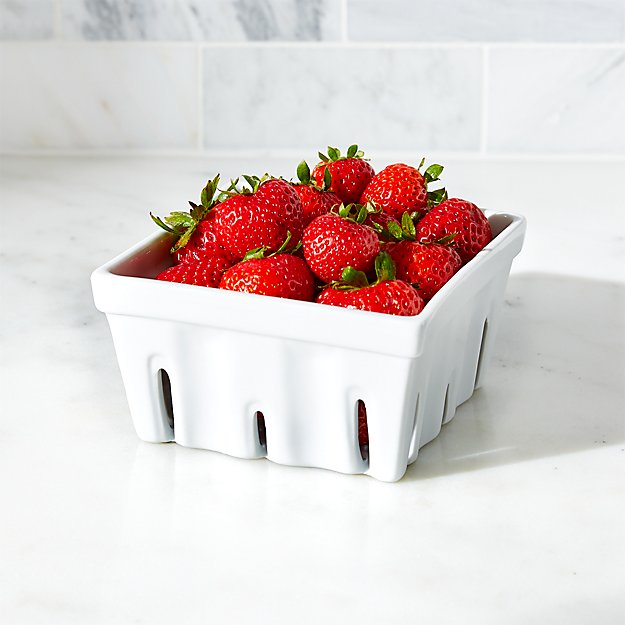 Berry Box White Colander Crate and Barrel