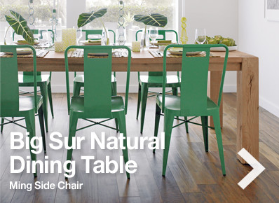 Big Sur Natural Dining Table/Ming Side Chair