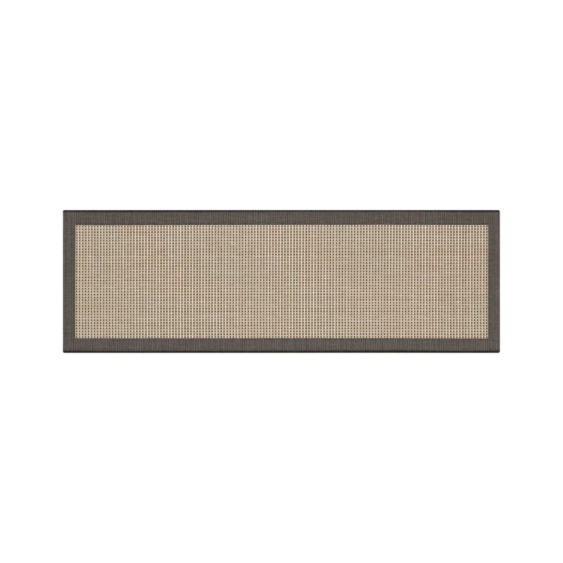 Biscayne Black 2.5'x8' Indoor-Outdoor Runner