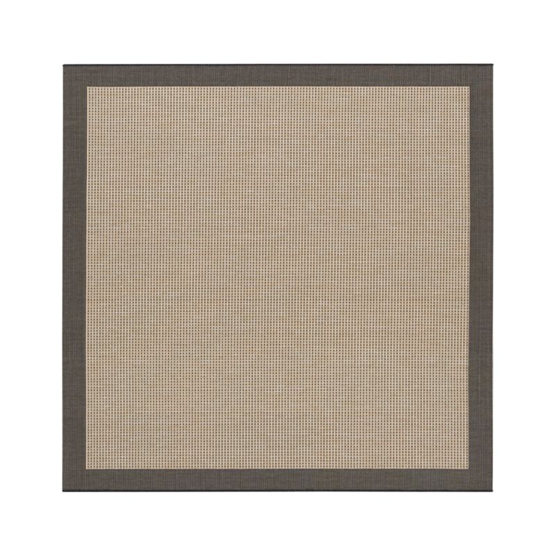 Biscayne Black 8'x8' Indoor-Outdoor Rug