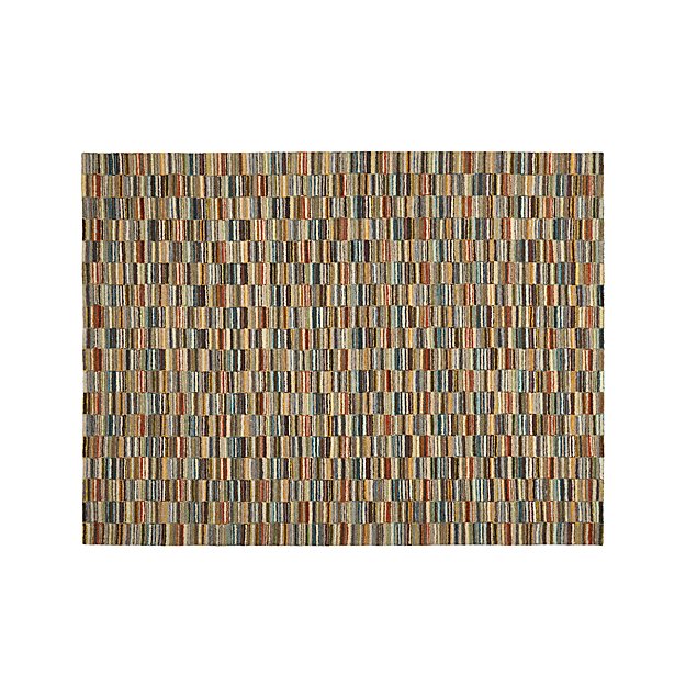 Bix Striped Wool 9'x12' Rug Crate and Barrel