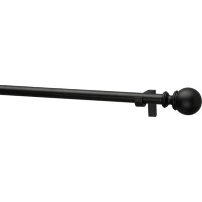 Black Orb .75x120-170 Curtain Rod Set