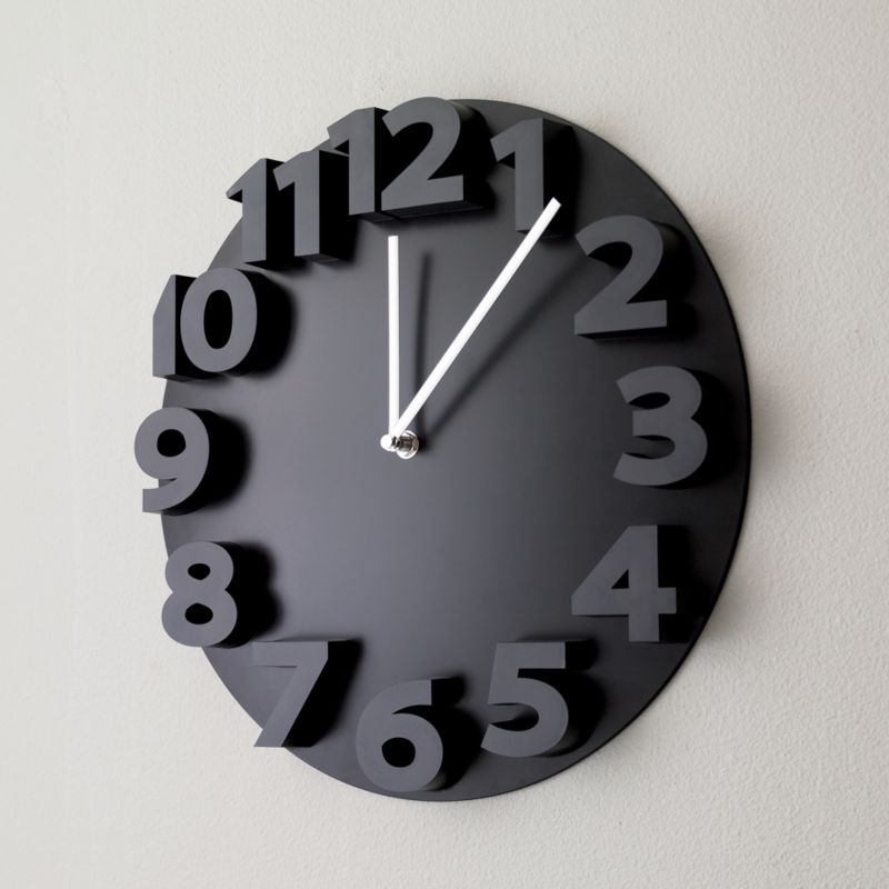 Raised Number Wall Clock