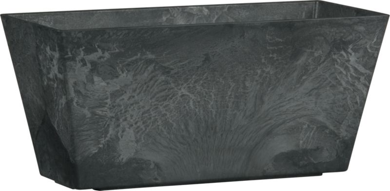 Black Rectangular Planter