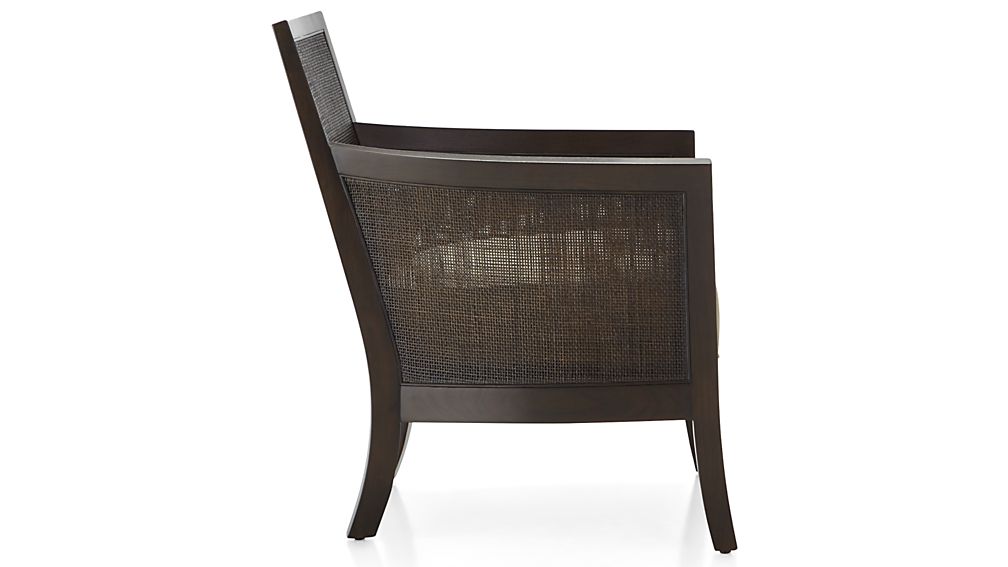 Blake Grey Rattan Arm Chair Crate and Barrel