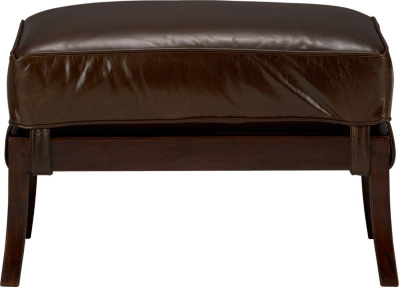 Blake Ottoman with Leather Cushion