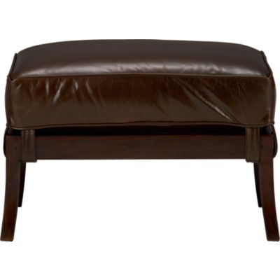 Blake Ottoman with Leather Cushion