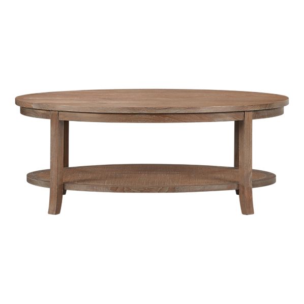 Crate&Barrel BlakeGreyOvalCoffeeTblS11