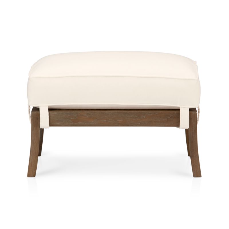 Blake Grey Wash Ottoman with Cushion