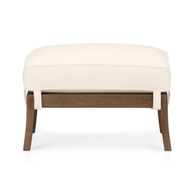 Blake Grey Wash Ottoman with Cushion