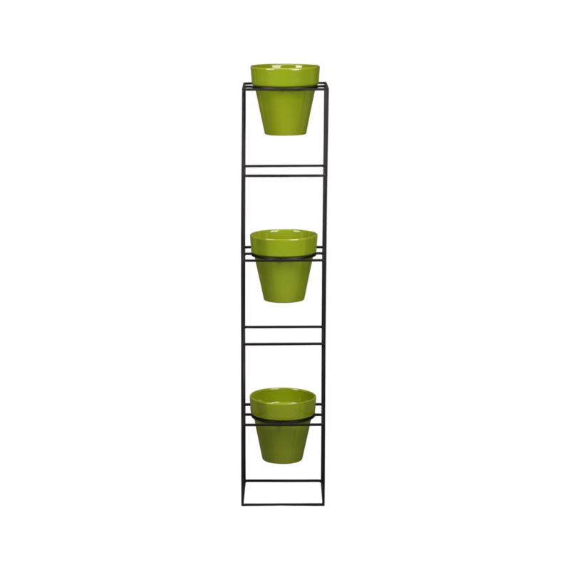 Block Planter Stand with 3 Harlan Planters
