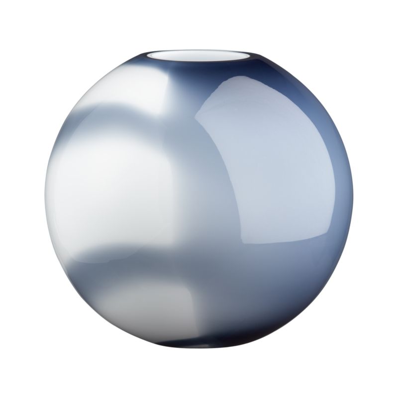 Ombre Blue Round Vase