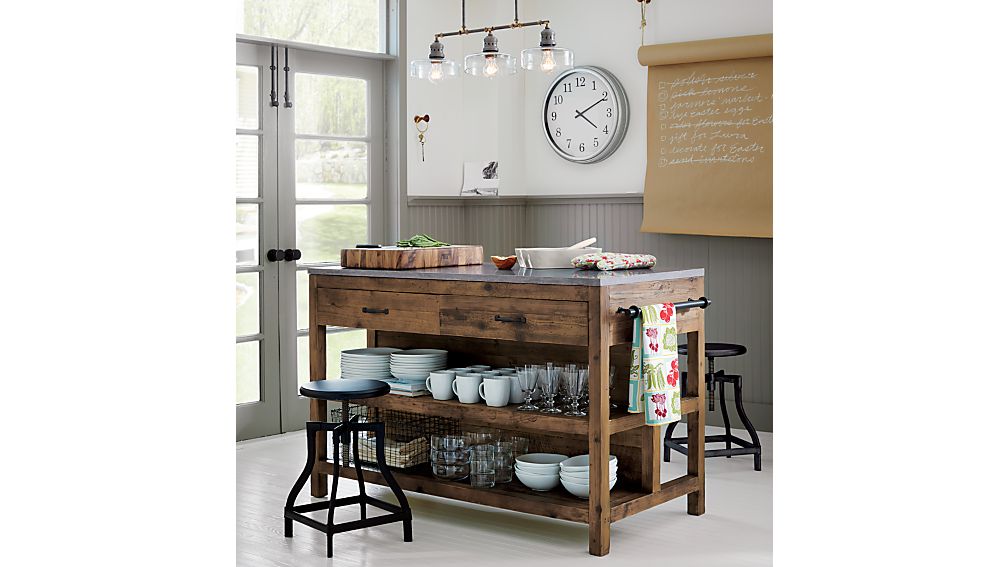 crate and barrel kitchen work table