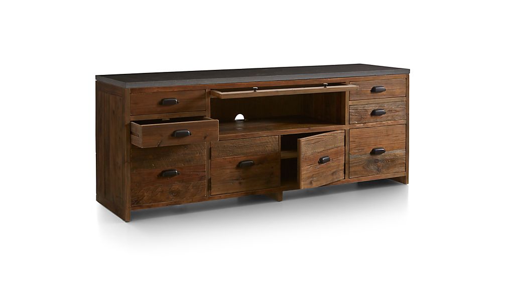 Bluestone Reclaimed Wood Media Console Crate and Barrel