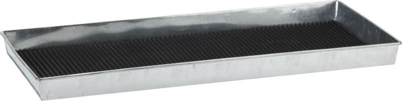 Galvanized Metal Boot Tray with Rubber Boot Tray Insert