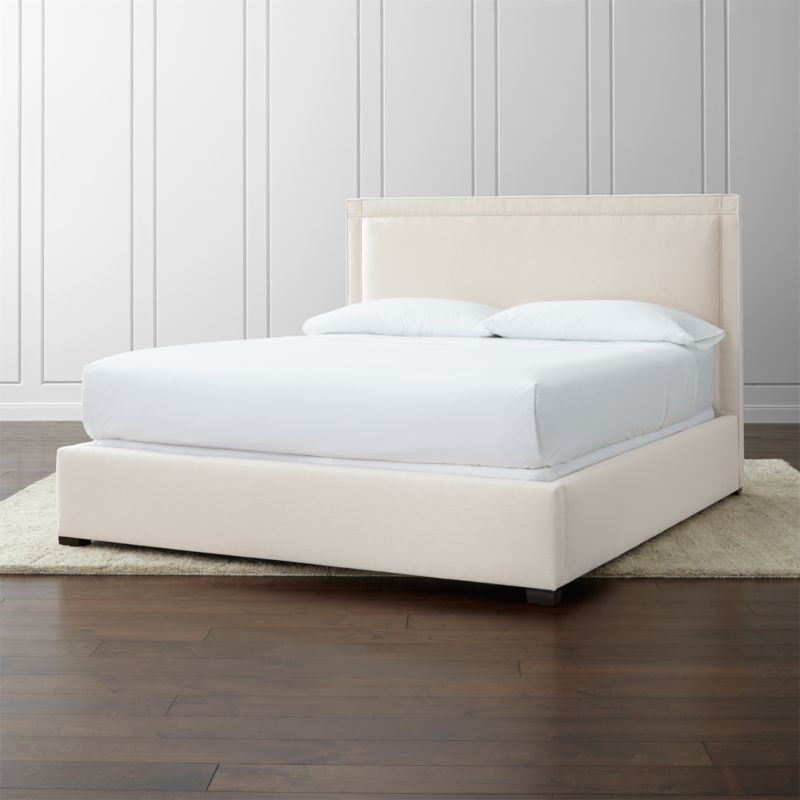 Border Upholstered California King Bed Napa Natural Crate and Barrel