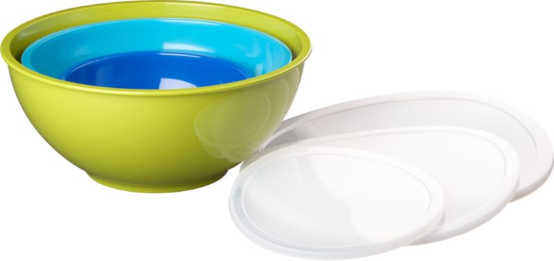 3-Piece Mixing Bowl with Lid Set