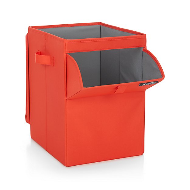 Brabantia Red Stackable Laundry Sorter Crate and Barrel
