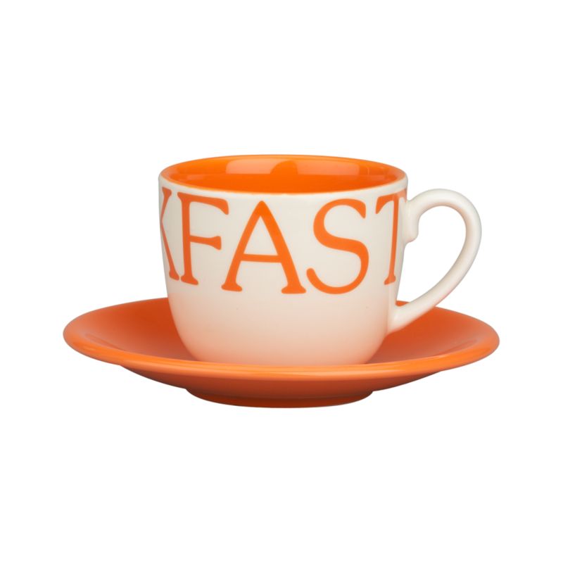 Breakfast Mug and Saucer Set