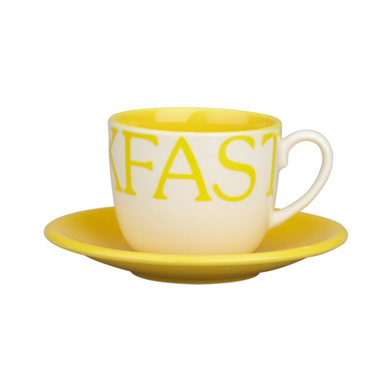 Breakfast Mug and Saucer Set