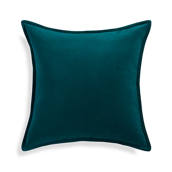 Brenner Teal Blue 20" Pillow with DownAlternative Insert in Clearance