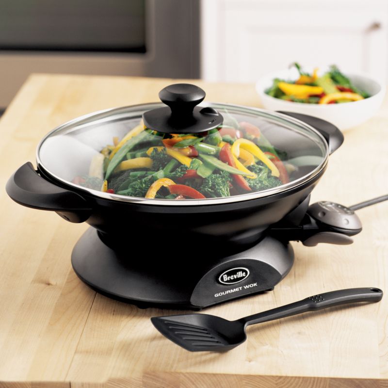 Breville (r) Electric Wok with (r) Non-Stick Spatula