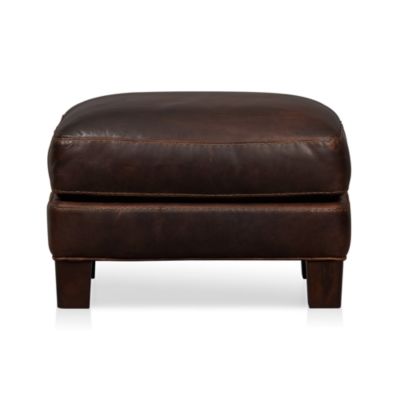 Briarwood Leather Ottoman