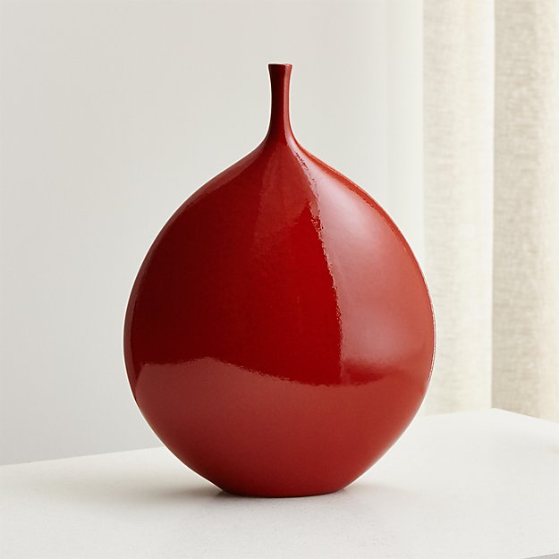 Brice Red Decorative Vase Crate and Barrel
