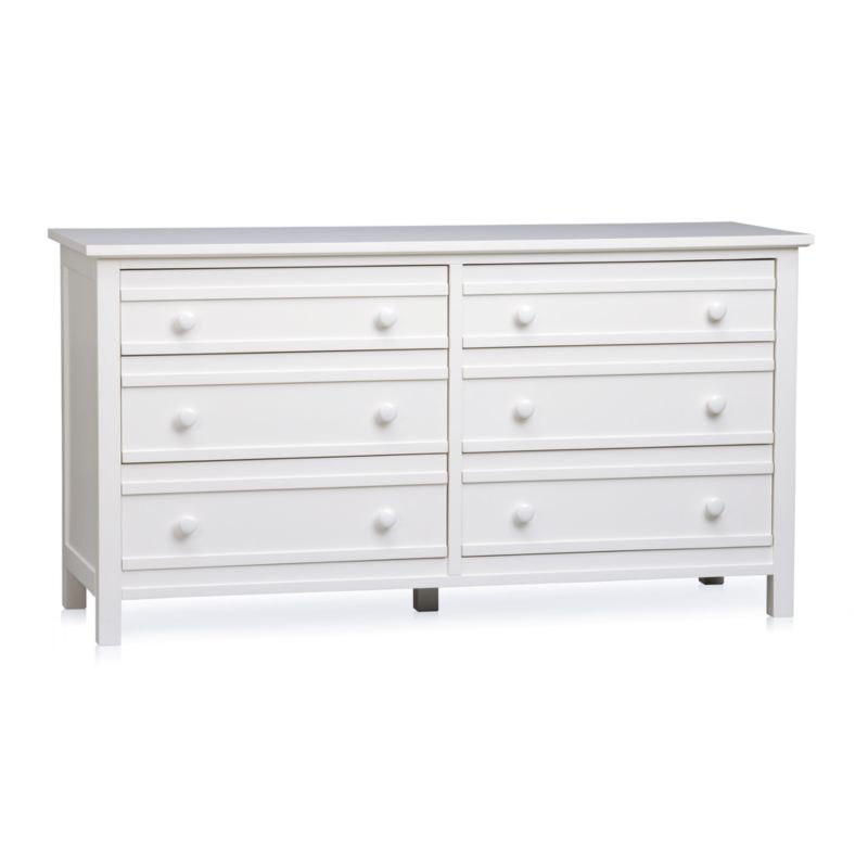 Brighton White 6-Drawer Dresser