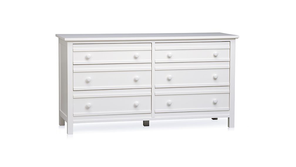 Brighton White 6Drawer Dresser Crate and Barrel