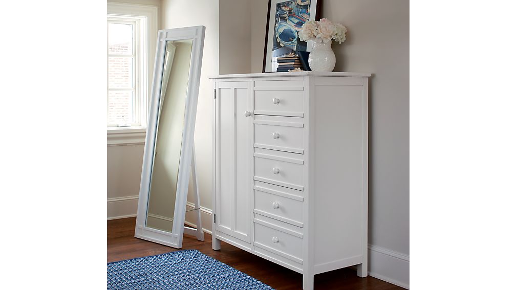 Brighton White Wardrobe in Armoires Crate and Barrel