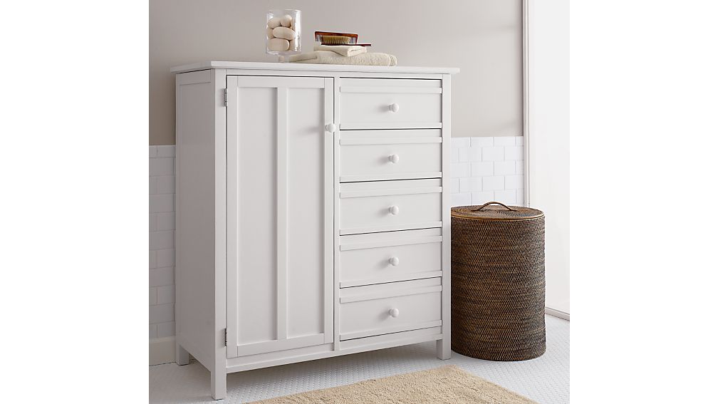 Brighton White Wardrobe in Armoires Crate and Barrel