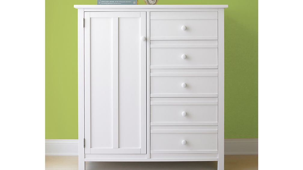 Brighton White Wardrobe in Armoires Crate and Barrel