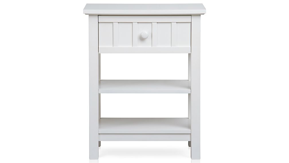 Brighton White Nightstand in Nightstands Crate and Barrel