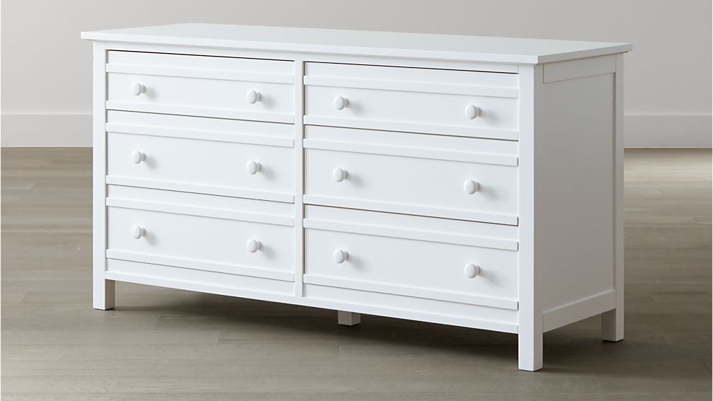 Brighton White 6Drawer Dresser Crate and Barrel