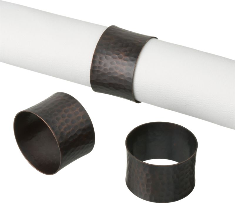 Bronze Hammered Napkin Ring