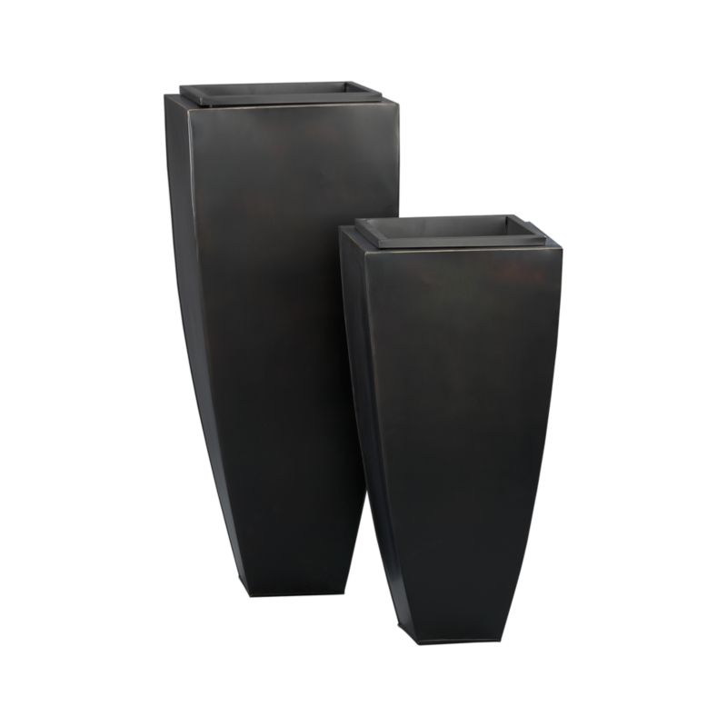 Bronze Tall Tapered Planters