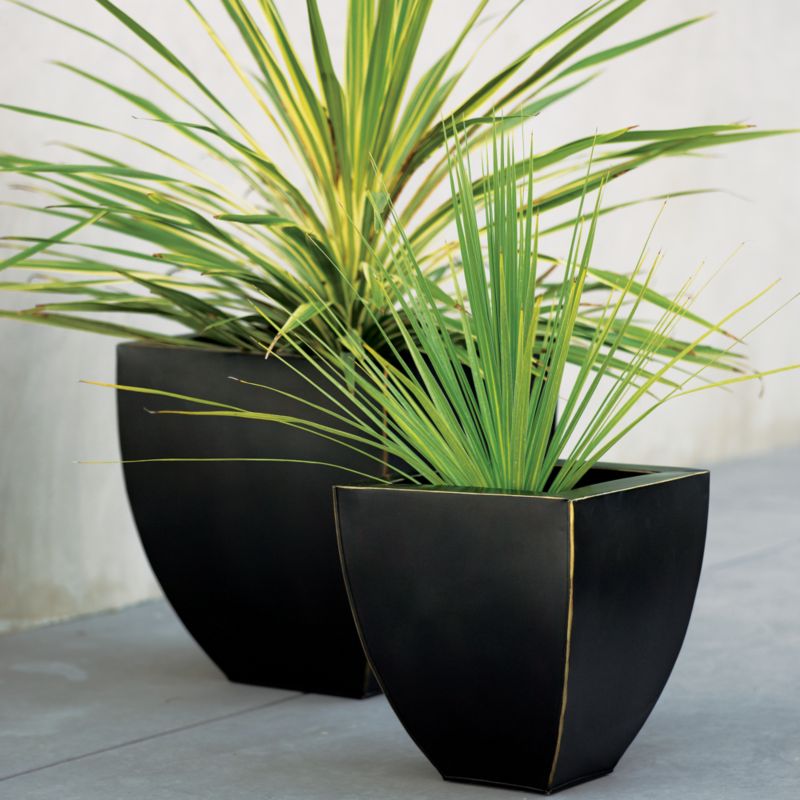 Bronze Tapered Planters - Bronze Large...