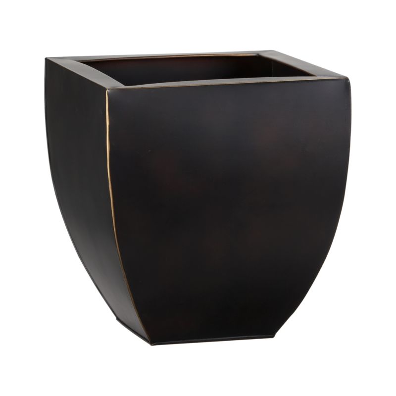 Large Bronze Tapered Planter